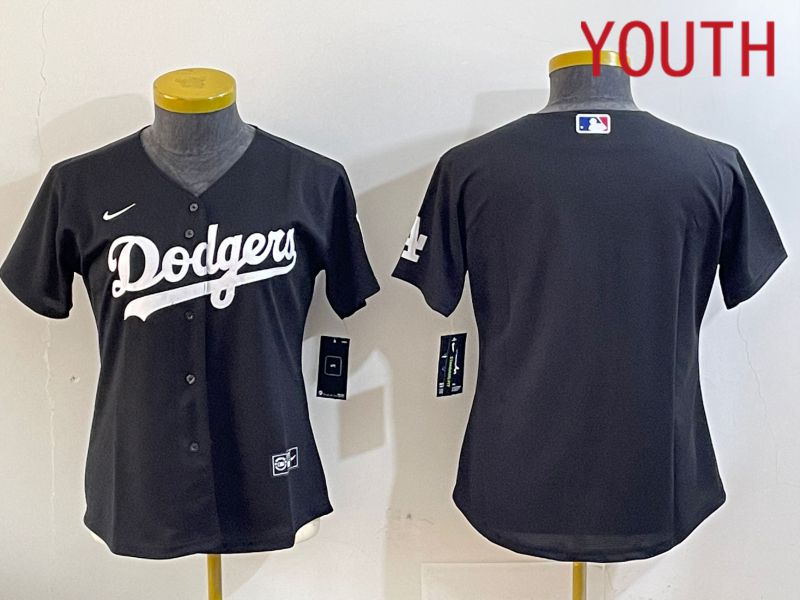 Youth Los Angeles Dodgers Blank Black Game 2024 Nike MLB Jersey style 1121->youth mlb jersey->Youth Jersey